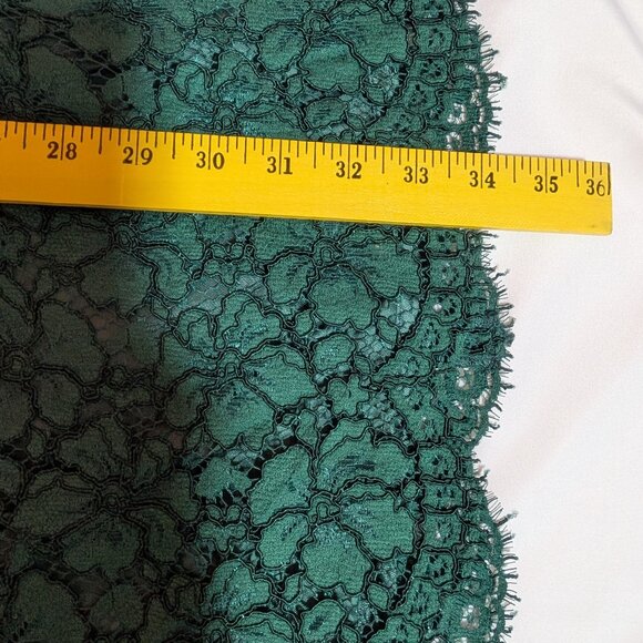 Sandro Paris Dress Green Lace Sz XS High Neck Scalloped Mini Open Back - Picture 3 of 11